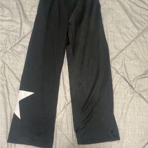 Black Pants with White Star Detail